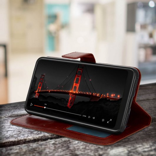 Avizar Funda Cartera Vintage Marrón para Xiaomi Mi A2