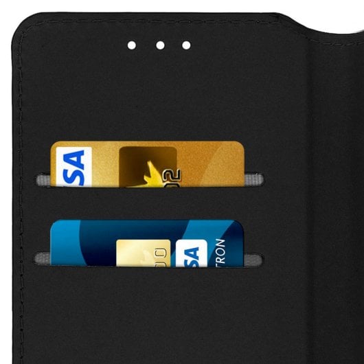 Avizar Funda Libro Billetera Negra para Sony Xperia XZ2