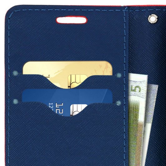 Avizar Fancy Style Funda Libro Roja/Azul para Sony Xperia XZ2