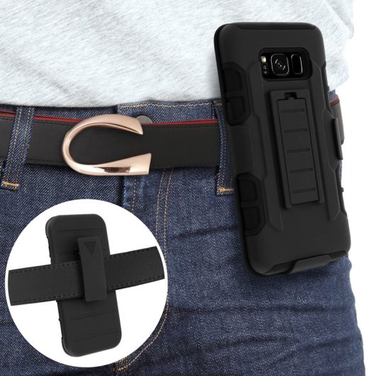 Avizar Funda Protección Integral Negra para Samsung Galaxy S8