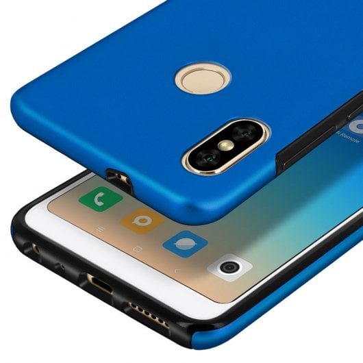 Avizar Funda Doble de Silicona Azul para Xiaomi Redmi Note 5