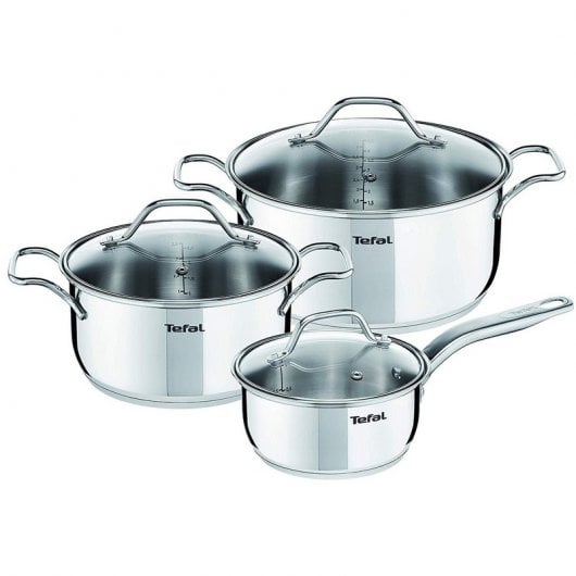 Tefal Intuition A702S685 Set 3 Piezas Cazo 16cm + Tapa + Cacerola 20/24 cm + Tapas