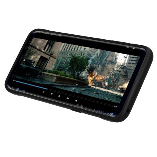 Avizar Capa Acabamento Carbono Preta com Anel de Metal para Samsung Galaxy S8