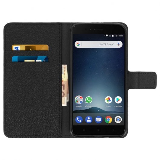 Avizar Capa Carteira Preta para Xiaomi Mi A1