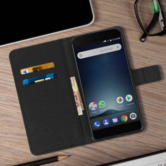 Avizar Capa Carteira Preta para Xiaomi Mi A1