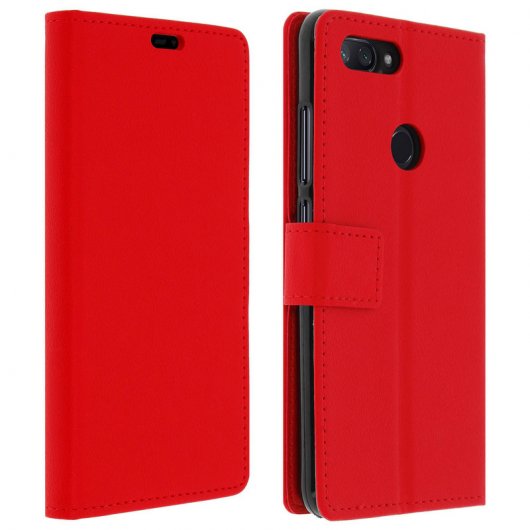 Avizar Funda Billetera Roja para Xiaomi Mi 8 Lite