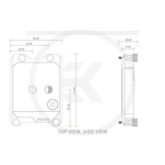 EKWB EK-Velocity sTR4 D-RGB Nickel + Plexi