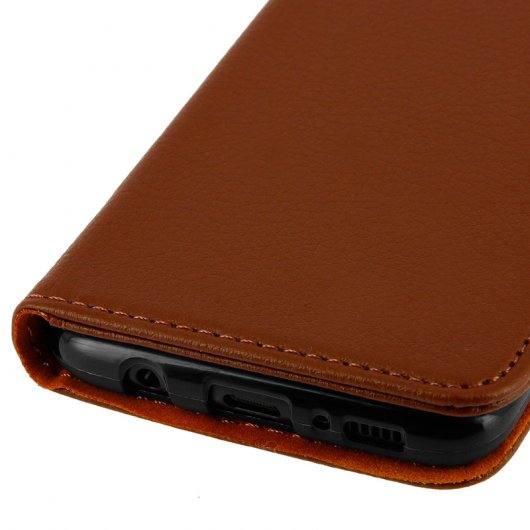 Avizar Funda Tipo Libro Billetera Marrón para Samsung Galaxy S8 Plus