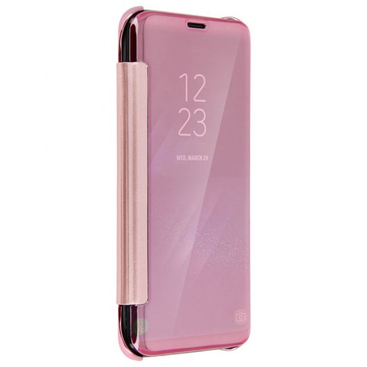 Avizar Funda Libro Translúcida Efecto Espejo Rosa para Samsung Galaxy S8 Plus