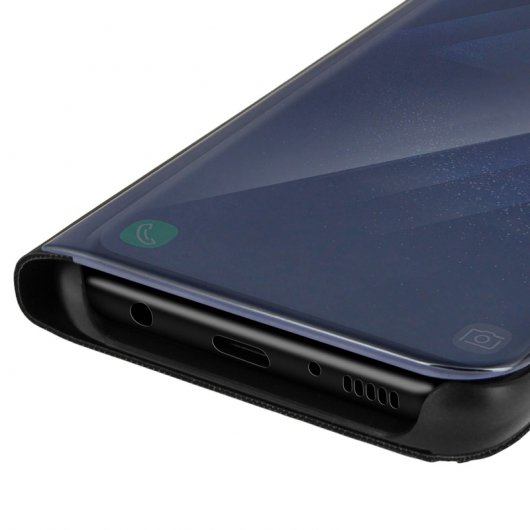 Custodia Avizar nera traslucida effetto specchio per Samsung Galaxy S8 Plus