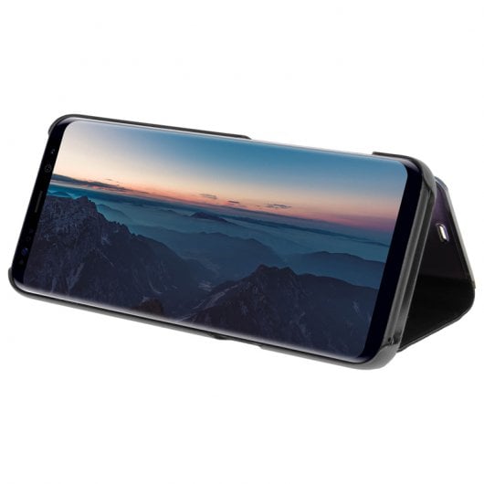 Custodia Avizar nera traslucida effetto specchio per Samsung Galaxy S8 Plus
