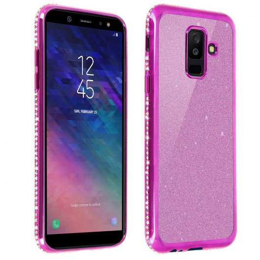 Avizar Funda Purpurina Rosa para Samsung Galaxy A6 Plus