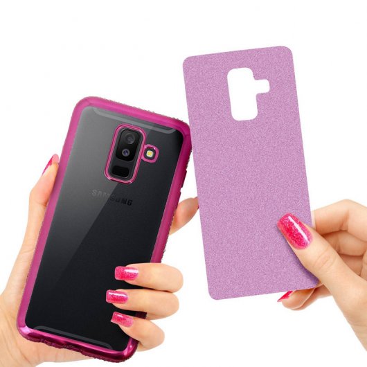 Avizar Funda Purpurina Rosa para Samsung Galaxy A6 Plus
