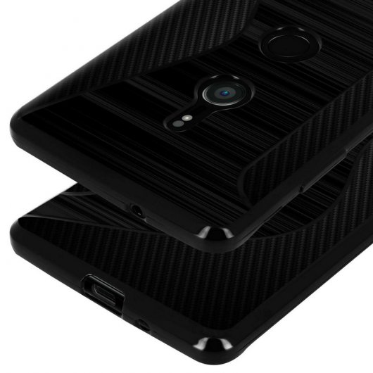 Avizar S-Line Funda de Silicona Flexible Negra para Sony Xperia XZ3
