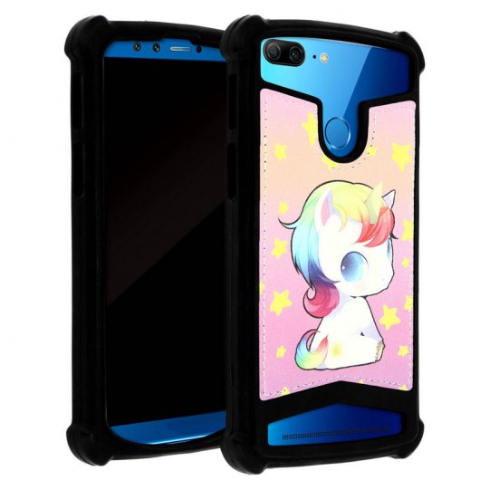 Avizar Funda Unicornio Rosa para Smartphone 5.6" a 5.9"