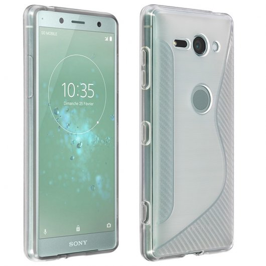 Avizar S-Line Funda de Silicona Flexible Transparente para Sony Xperia XZ2 Compact