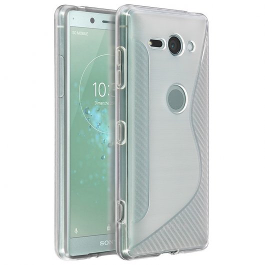 Avizar S-Line Funda de Silicona Flexible Transparente para Sony Xperia XZ2 Compact