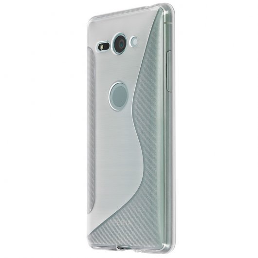 Avizar S-Line Funda de Silicona Flexible Transparente para Sony Xperia XZ2 Compact