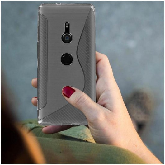Avizar S-Line Funda de Silicona Flexible Transparente para Sony Xperia XZ3