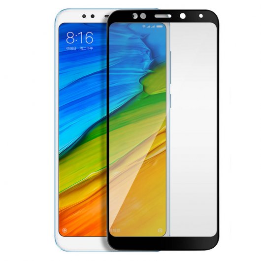 Avizar Protector Cristal Templado con Bordes Negros para Xiaomi Redmi 5 Plus