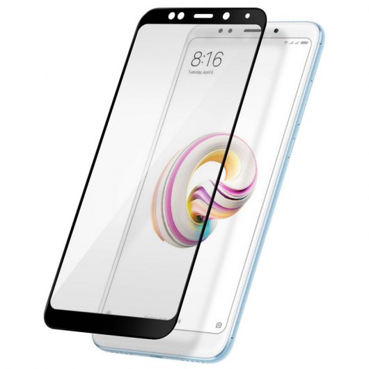 Avizar Protector Cristal Templado con Bordes Negros para Xiaomi Redmi 5 Plus