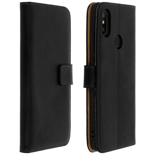 Avizar Capa Tipo Livro de Couro Preto para Xiaomi Mi A2