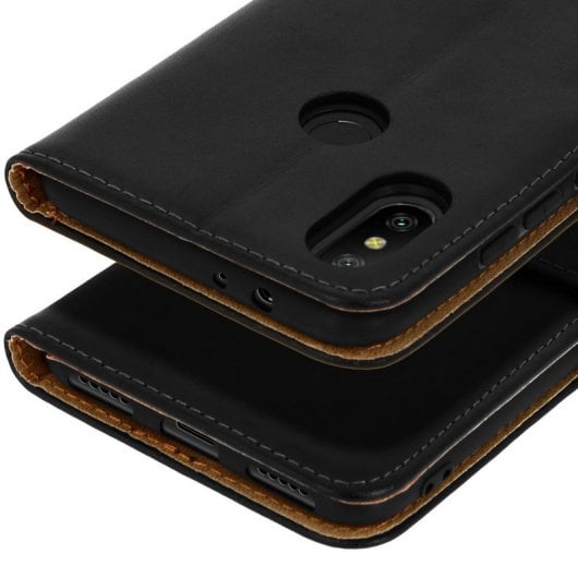 Avizar Capa Tipo Livro de Couro Preto para Xiaomi Mi A2
