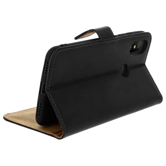 Avizar Capa Tipo Livro de Couro Preto para Xiaomi Mi A2