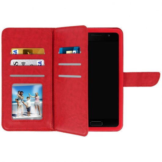 Avizar Custodia a Portafoglio Rossa per Smartphone da 5.5" a 6"