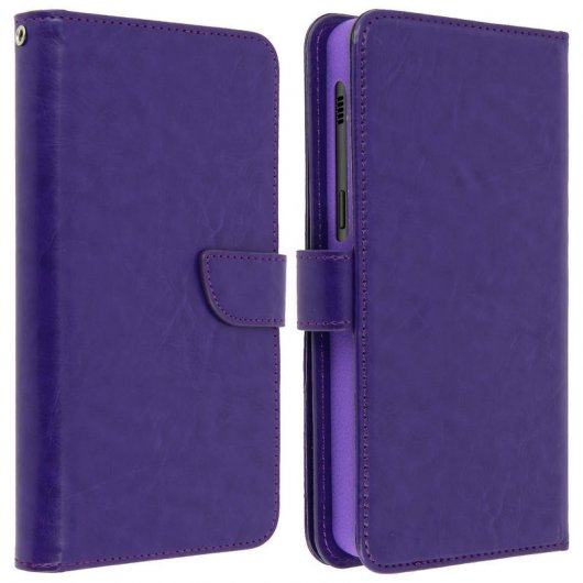 Avizar Funda Billetera Violeta para Smartphones 5.3" a 5.5"