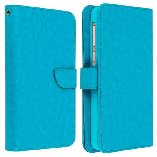 Avizar Funda Billetera Turquesa para Smartphones 5.3" a 5.5"