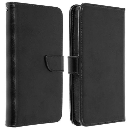 Avizar Funda Billetera Negra para Smartphones 5" a 5.3"