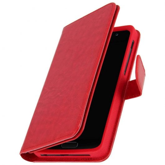 Avizar Funda Billetera Roja para Smartphones 5" a 5.3"