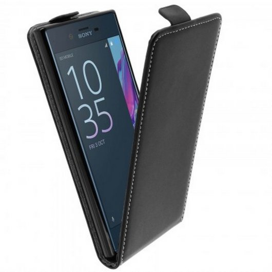 Avizar Funda Vertical Negra para Sony Xperia XZ