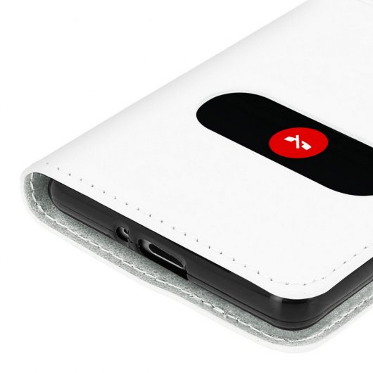 Avizar Funda Libro con Doble Ventana Blanca para Sony Xperia XZ2 Compact