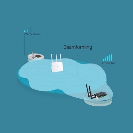Carte Réseau TP-Link Archer T4E PCI Express 867 Mbit/s Double Bande Antennes Externes