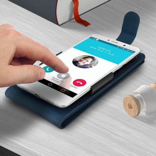 Avizar Dunkelblaue vertikale Hülle für Smartphones von 4,7 bis 5 Zoll