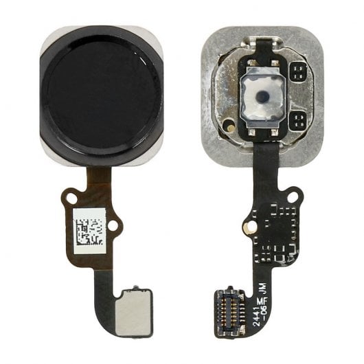 Avizar Schwarzer Ersatz-Home-Button mit Verbindungsband für iPhone 6 Plus