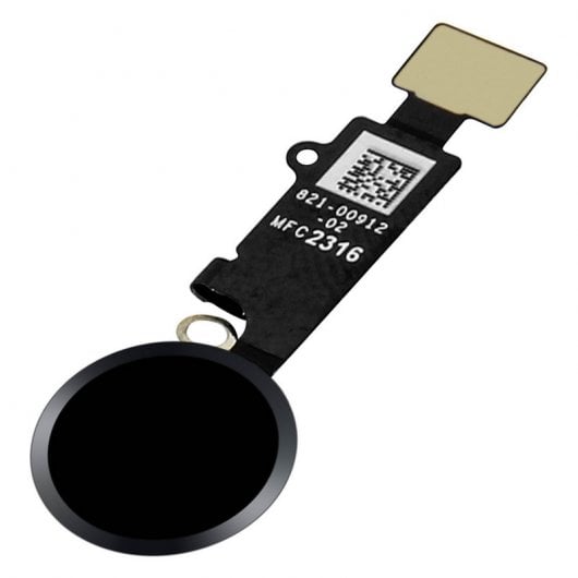 Avizar Schwarzer Ersatz-Home-Button mit Verbindungsband für iPhone 7