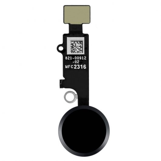 Avizar Schwarzer Ersatz-Home-Button mit Verbindungsband für iPhone 7