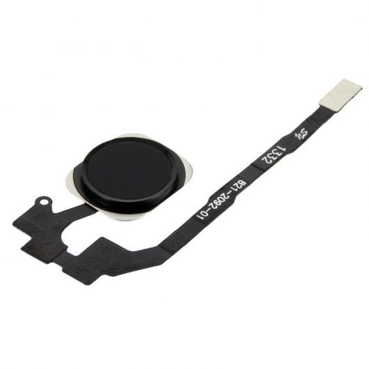 Avizar Schwarzer Ersatz-Home-Button mit Verbindungsband für iPhone 5S/SE