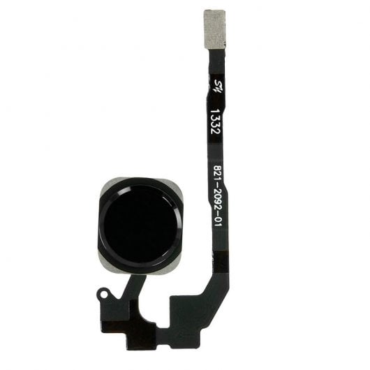 Avizar Schwarzer Ersatz-Home-Button mit Verbindungsband für iPhone 5S/SE