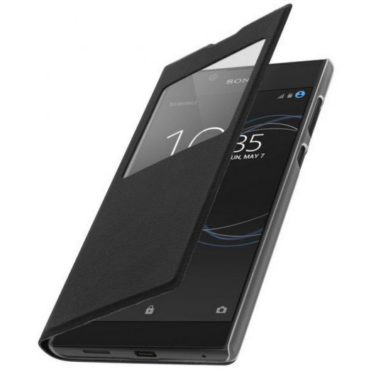 Avizar Funda Libro con Ventana Negra para Sony Xperia L1