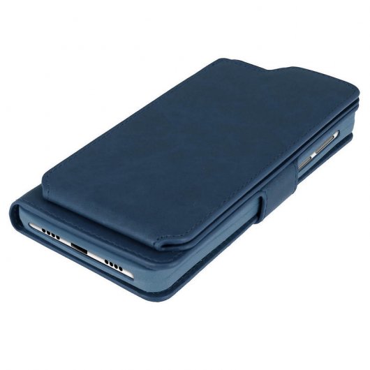 Avizar Funda Cartera Azul Oscuro para Smartphones de 5.5" a 6"