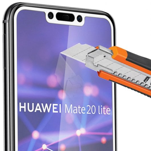 Avizar Tempered Glass Protector Weißer Rand für Huawei Mate 20 Lite