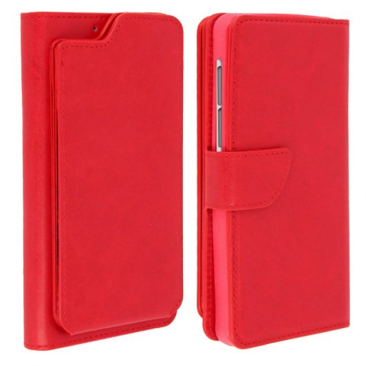 Avizar Funda Cartera Roja para Smartphones de 4.3" a 4.7"