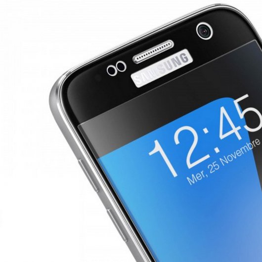 Avizar Curved Tempered Glass Protector mit schwarzen Kanten für Samsung Galaxy S7