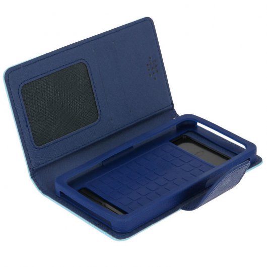 Avizar Funda Libro Azul para Smartphone Max. 152x145x76mm