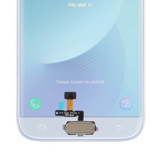 Avizar Goldener Ersatz-Home-Button mit Verbindungsband für Samsung Galaxy J5 2017