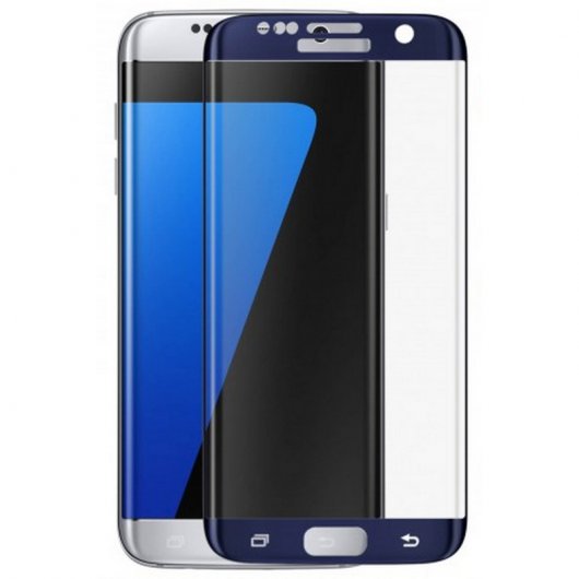 Avizar Protector Cristal Templado Curvo Borde Azul para Samsung Galaxy S7 Edge